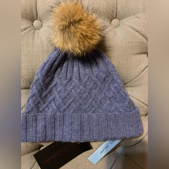 Antonio Melani Taylor cashmere and fur beanie - Picture 3 of 5